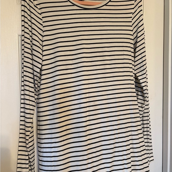 Halogen Black and White Striped Tee - Picture 1 of 4